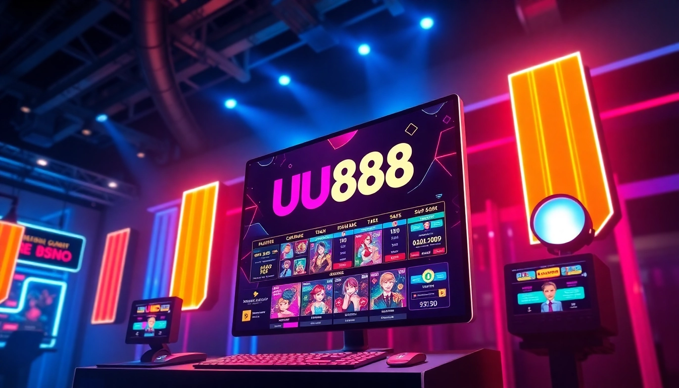 UU88 online casino platform showcasing secure gaming environment with engaging graphics and user-friendly design for players.