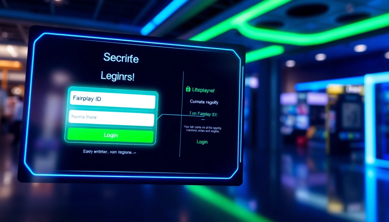 Fairplay Id user dashboard with secure login process, highlighting ease of access and branding for online betting in India.
